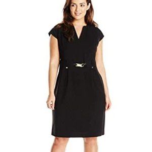 Calvin Klein Women's Shift Dress with Gold-Tone Hardware